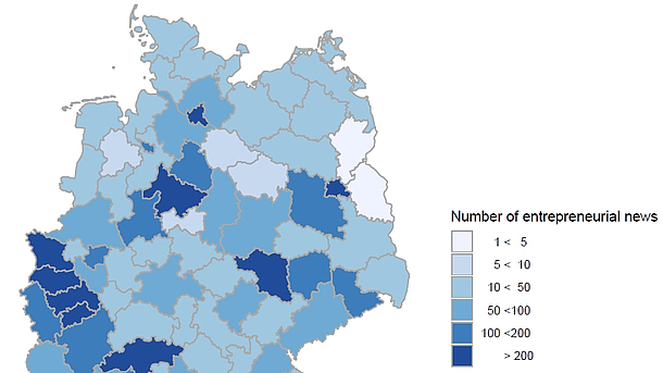 Distribution of entrepreneurial news